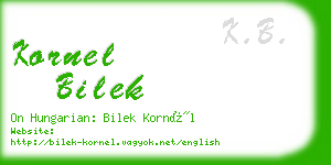 kornel bilek business card